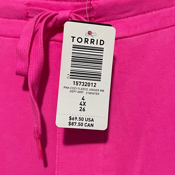 Torrid Classic Fit Jogger Super Soft Fleece Mid-Rise Paint NWT - Picture 8 of 8
